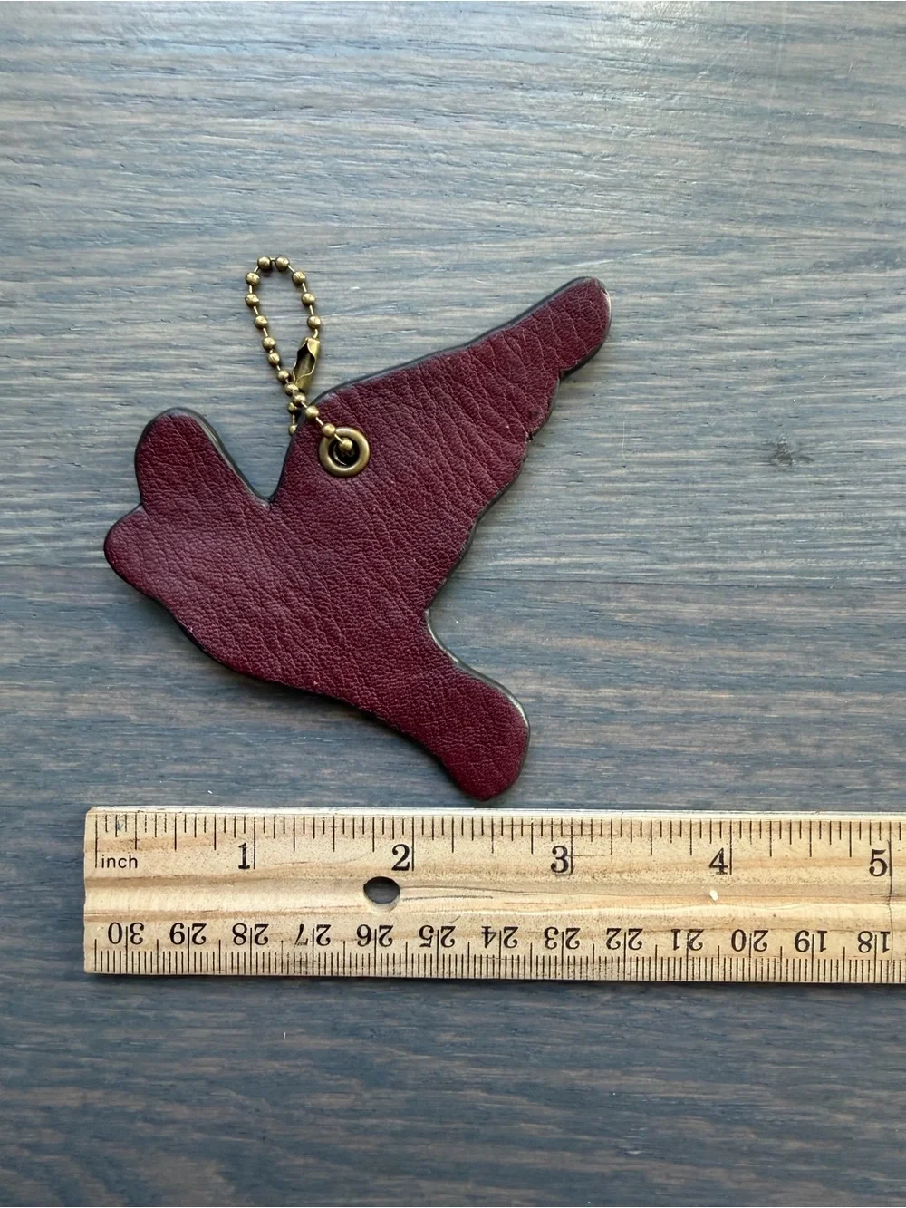 Leather Dove Keychain Bag Charm